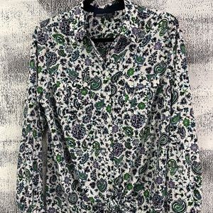 JONES NEW YORK SIGNATURE BLOUSE WITH TIE BOTTOM